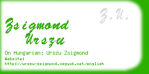 zsigmond urszu business card